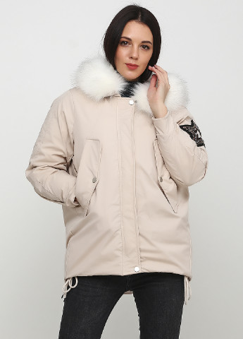 Светло-бежевая зимняя куртка Xinxinfengge