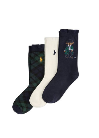 Комбіновані шкарпетки (3 пари) Ralph Lauren малюнки (341894877)