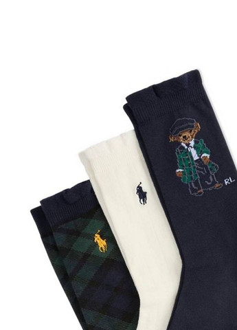 Комбіновані шкарпетки (3 пари) Ralph Lauren малюнки (341894877)