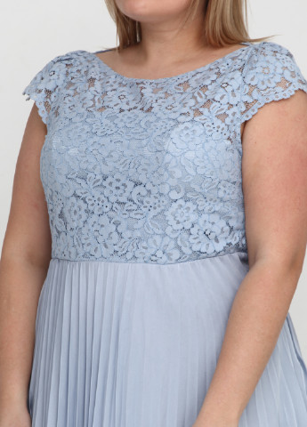 Голубое коктейльное платье с посадкой по талии H&M однотонное