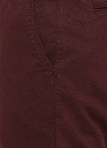 Темно-бордовые кэжуал демисезонные зауженные брюки DOUBLE U. ONE