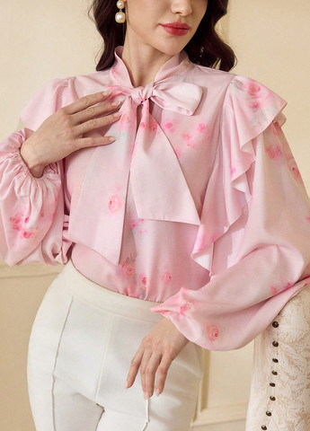 Блідо-рожева блуза SHEIN