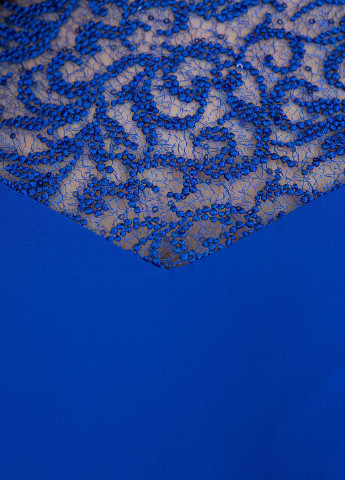 Серо-голубое кэжуал коктейльное платье из шифона камалия электрик Tatiana однотонное
