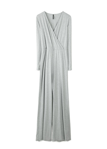 Комбінезон Stradivarius комбінезон-брюки меланж сірий кежуал поліестер