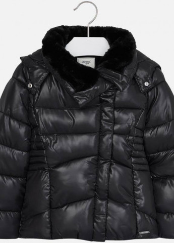 Черная демисезонная куртка для девочки Mayoral