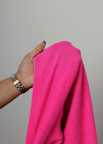 Фуксиновое (цвета Фуксия) кэжуал платье силуэтная SHEIN однотонное