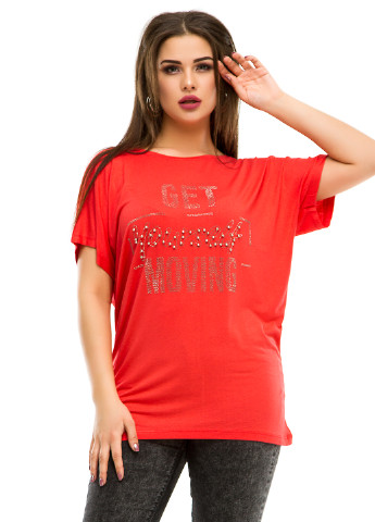 Красная летняя футболка Demma