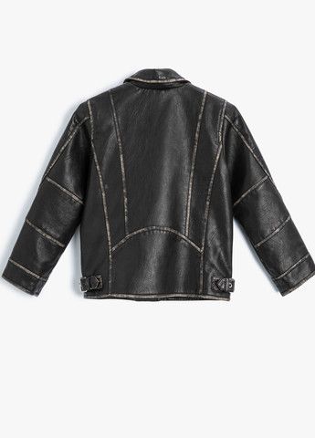 Черная демисезонная куртка косуха KOTON