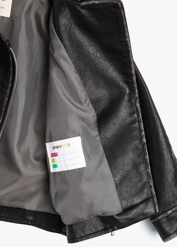 Черная демисезонная куртка косуха KOTON