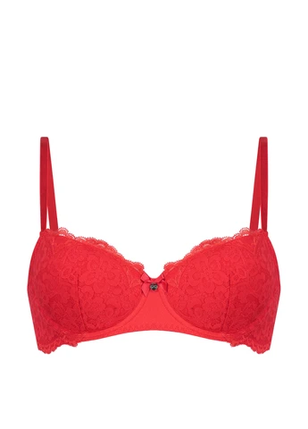 Червоний балконет бюстгальтер Hunkemoller з кісточками поліамід