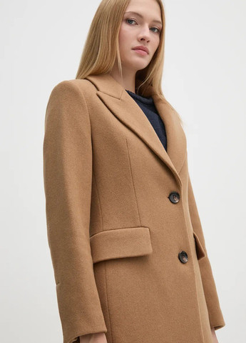 Песочное демисезонное Пальто однобортное Sisley