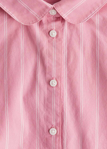 Розовая кэжуал рубашка в полоску H&M