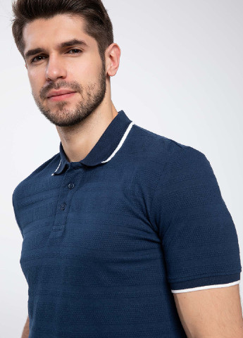 Темно-синяя футболка-поло для мужчин DeFacto