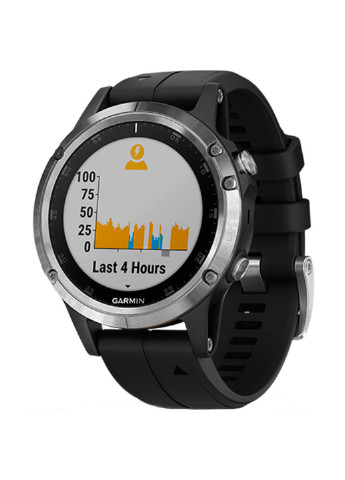   Garmin fenix 5 plus silver with black silicone (010-01988-60) (132572806)