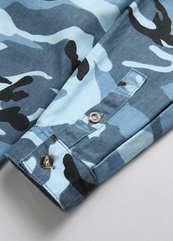 Цветная джинсовая рубашка камуфляжная SHEIN
