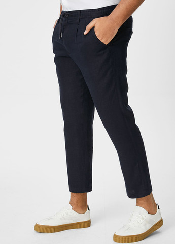 Темно-синие кэжуал летние укороченные брюки C&A