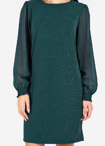 Темно-зелена кежуал сукня Seam з візерунком "перець з сіллю"