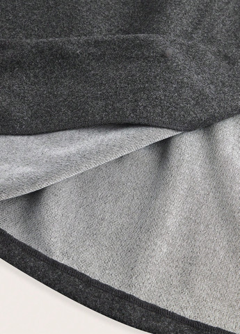 Темно-серое демисезонное Пальто двубортное SHEIN