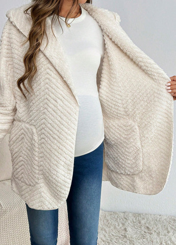 Молочна демісезонна куртка для вагітних SHEIN