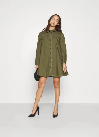 Оливкова (хакі) кежуал сукня Missguided однотонна
