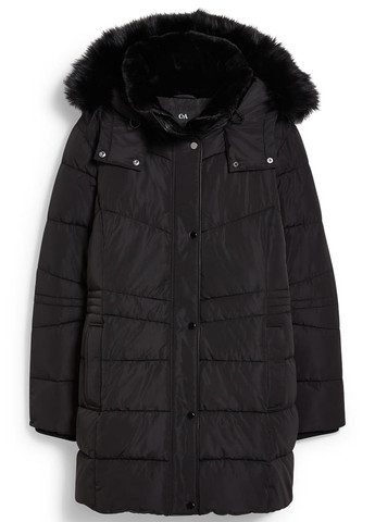 Черная зимняя куртка куртка-пальто C&A