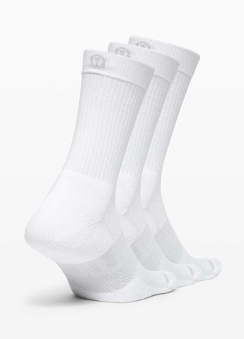 Белые носки (3 пары) Lululemon Athletica логотипы (348077114)