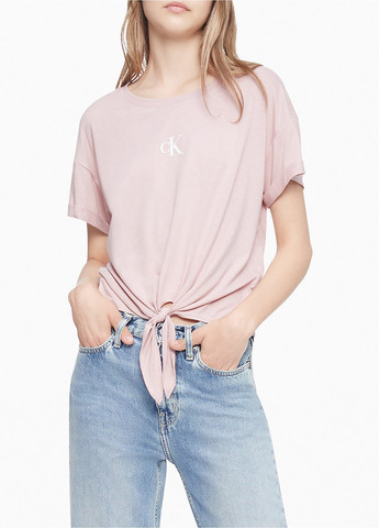 Світло-рожева літня футболка Calvin Klein