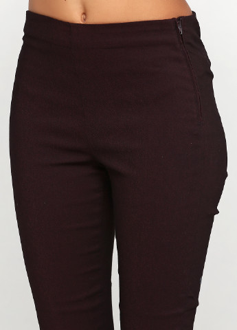 Темно-бордовые кэжуал демисезонные зауженные брюки H&M