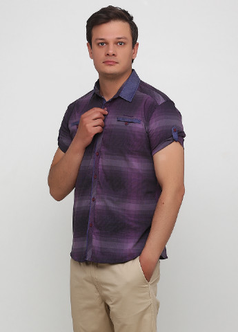 Фиолетовая кэжуал рубашка с абстрактным узором G.P