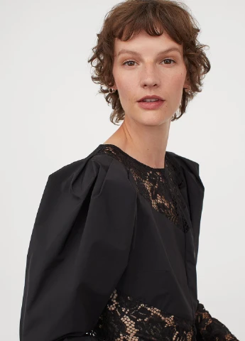 Черное кэжуал платье H&M однотонное