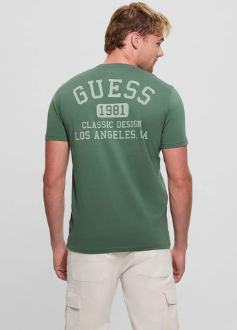 Зеленая футболка Guess