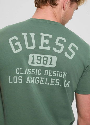 Зеленая футболка Guess