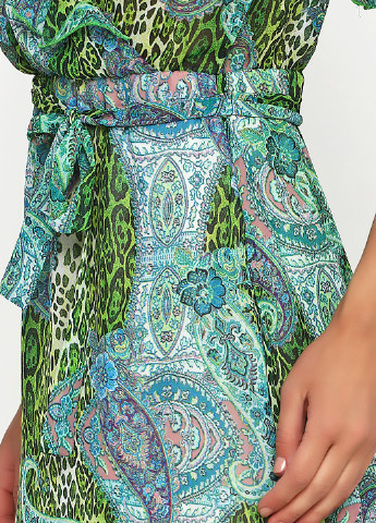 Зеленое кэжуал платье Gator турецкие огурцы