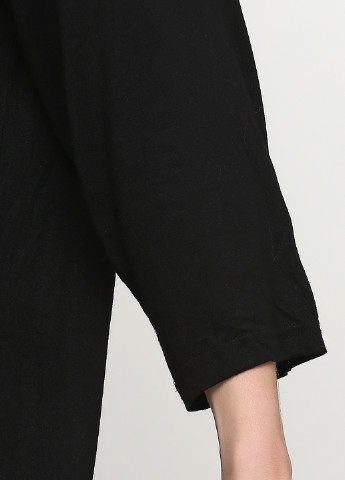 Черное кэжуал платье оверсайз H&M однотонное