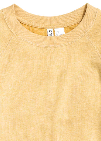 H&M свитшот меланж желтый кэжуал
