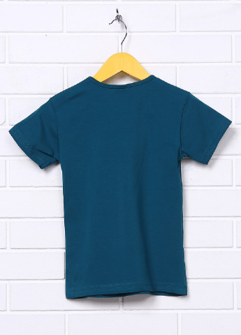 Темно-бирюзовая летняя футболка с коротким рукавом Atabay