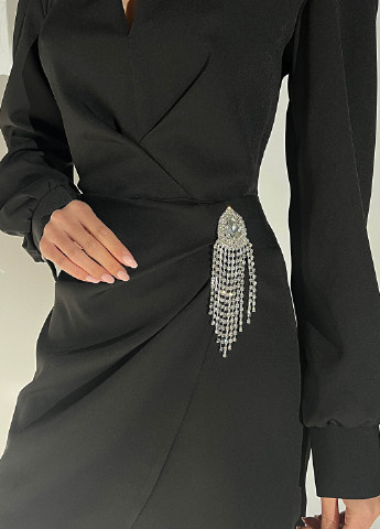 Черное вечернее вечернее мини платье Jadone Fashion