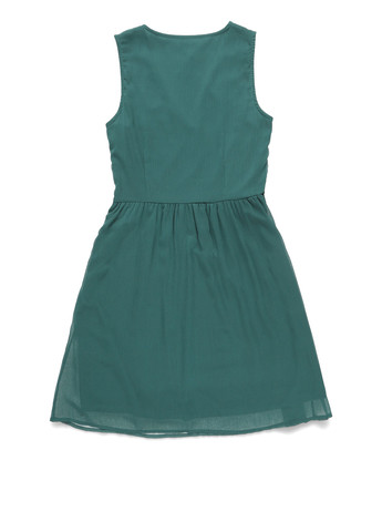 Зеленое кэжуал платье а-силуэт Vila однотонное