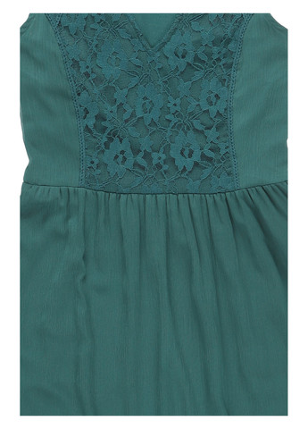 Зеленое кэжуал платье а-силуэт Vila однотонное