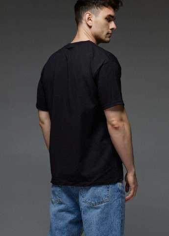 Чорна футболка чоловіча з коротким рукавом Aspirine