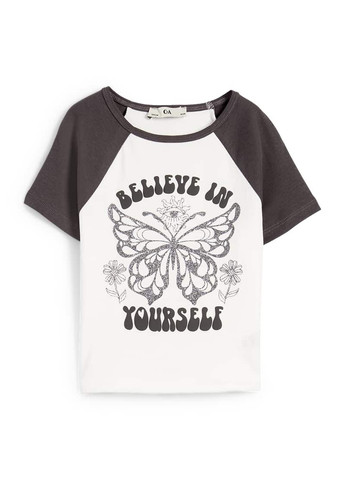 Комбинированная летняя футболка C&A