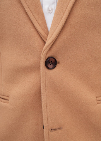 Бежеве демісезонне Пальто однобортне K.O.R