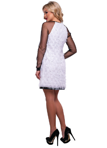 Белое коктейльное платье ST-Seventeen однотонное