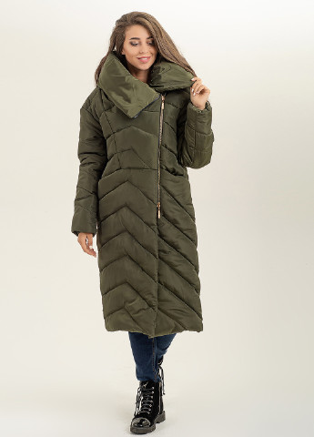 Оливковая (хаки) зимняя куртка Kristin