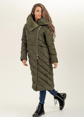Оливковая (хаки) зимняя куртка Kristin