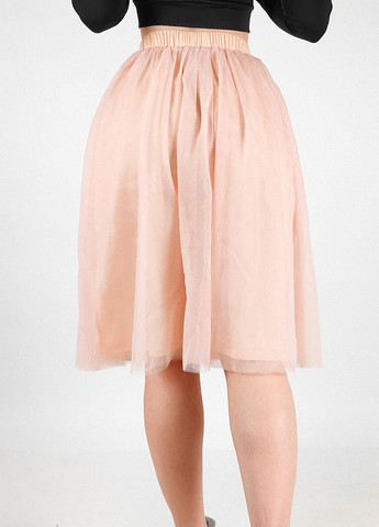 Светло-розовая кэжуал однотонная юбка Boohoo клешированная