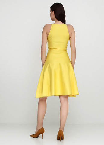 Жовтий коктейльна сукня дзвін Ralph Lauren однотонна