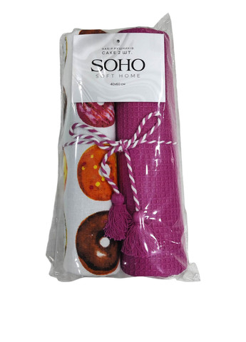 Полотенце (2 шт.), 40х60 см Soho колор блок комбинированный