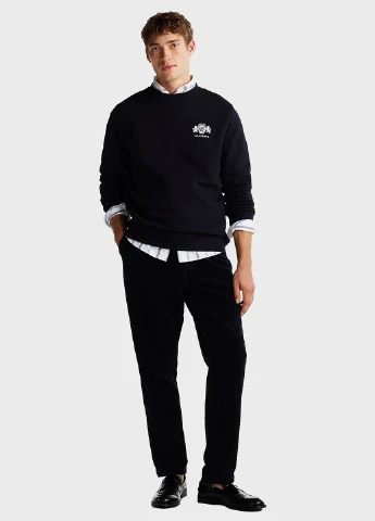 Темно-синій світшот Tommy Hilfiger логотип без декору (315010120)