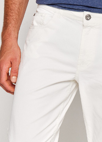 Белые демисезонные прямые брюки KOTON